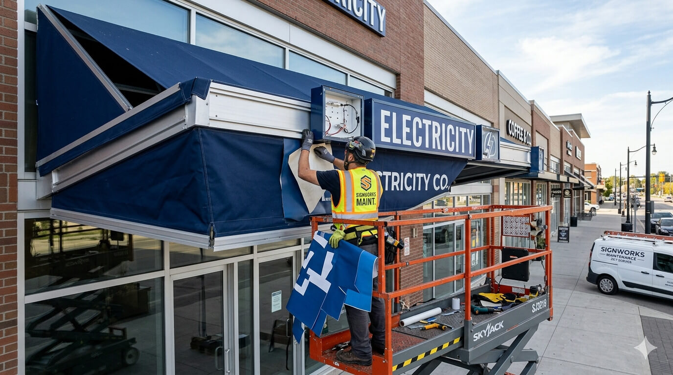 Awnings with Signage