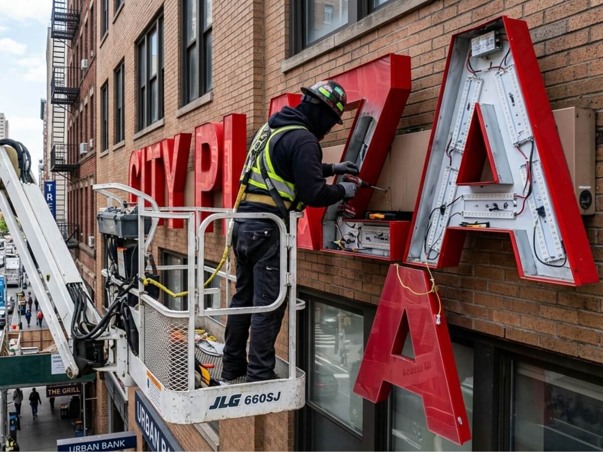 channel letters repairing services nyc