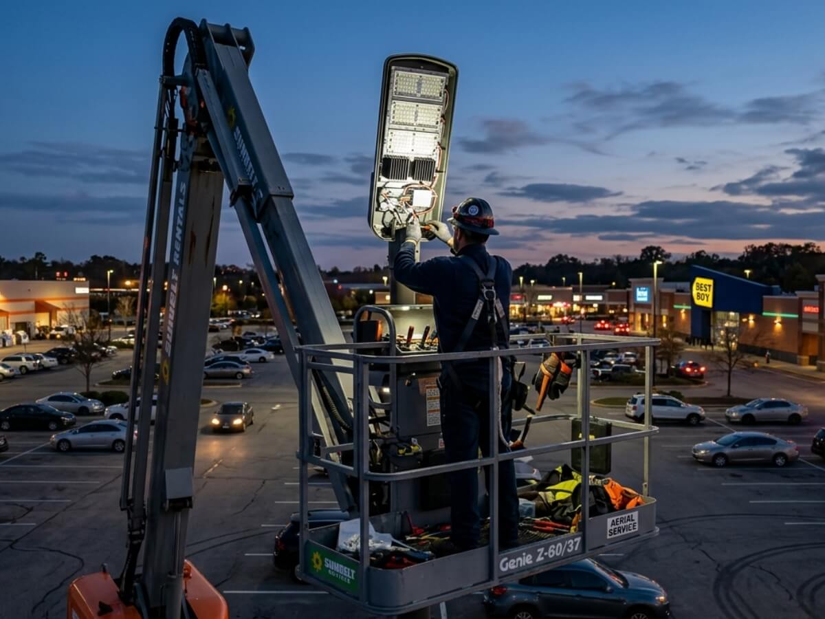 parking lot lights repairing services nyc