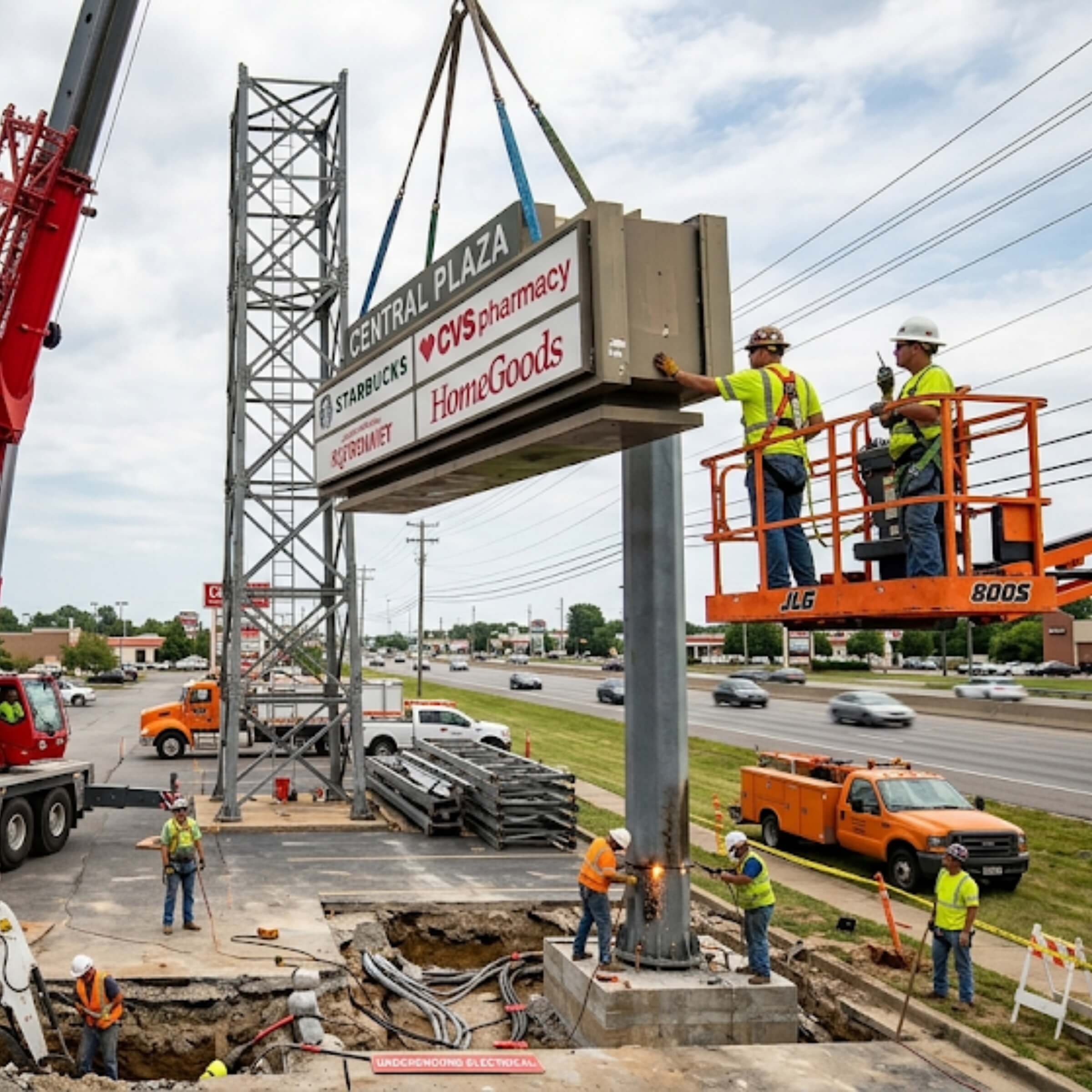 pylon and pole sign removal service