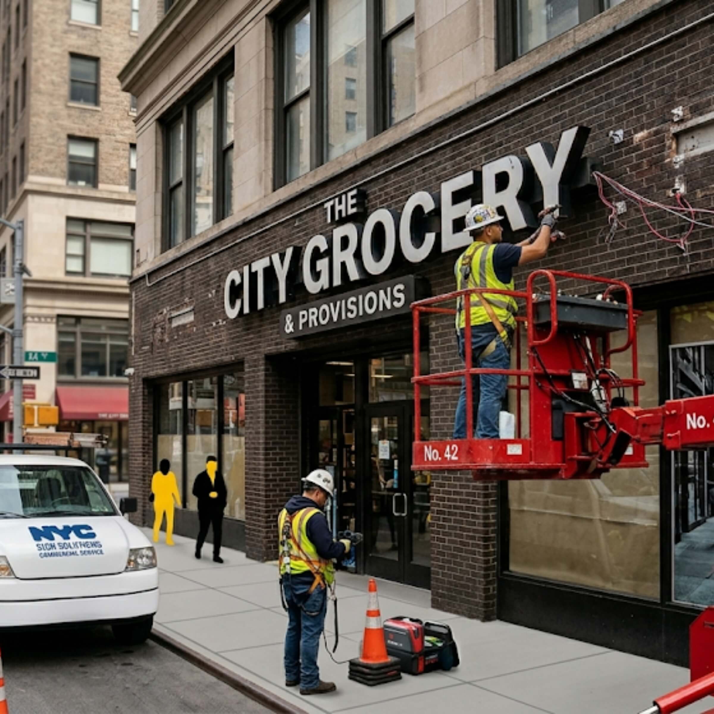 storefront sign removal service